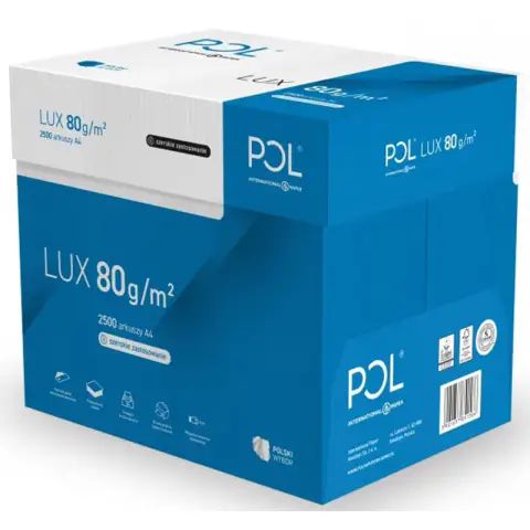 Papier ksero POLlux 161CIE | A4 | 80g | 500 arkuszy | Klasa B - KATRON (5 ryz).